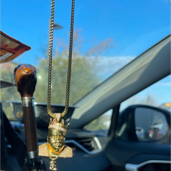 14K Gold plated King Ice Biggie Smalls Chain - Notorious B.I.G. Bling Necklace - Picture 10 of 10